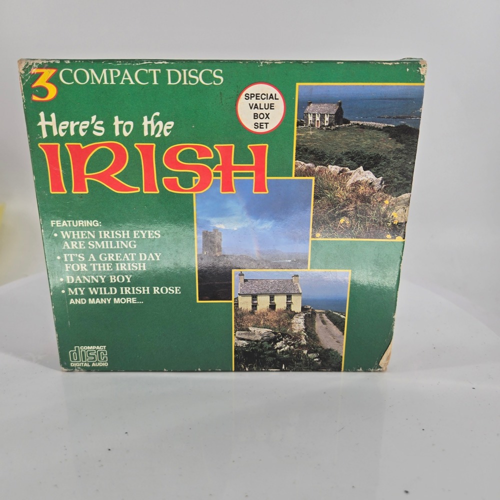 Heres to the Irish 3 CD Box Set Madacy 1992‎ Folk Celtic Music CLJ-2-5645